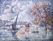 flood at the pont royal, Paul Signac